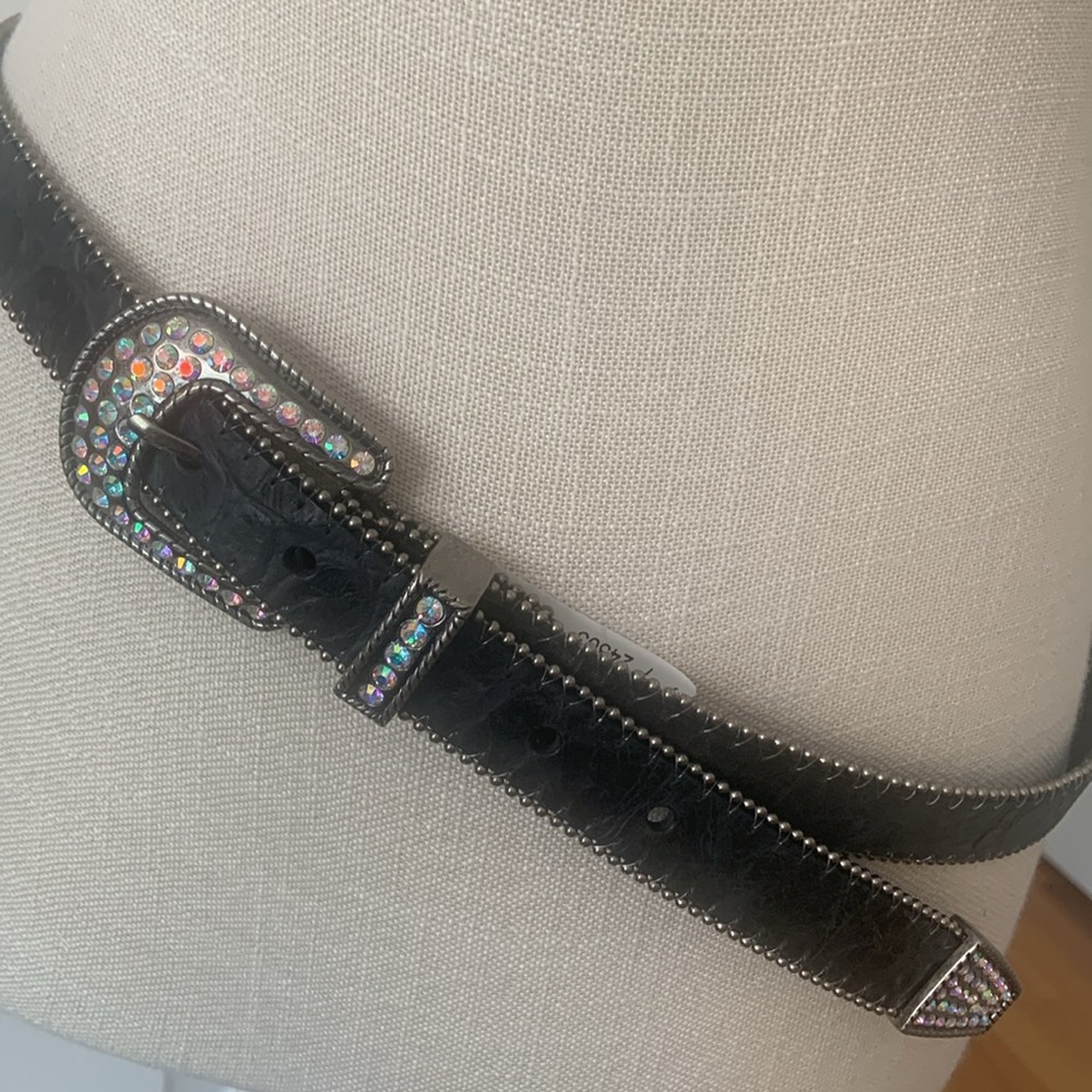NWT Roper Leather Belt Sz L 34-36 with Bling! Price now FIRM - Picture 5 of 17